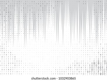 Light Halftone Background for Web Layout. Half Tone Vector Pattern. White and Grey Speed Line or Fast Motion Background
