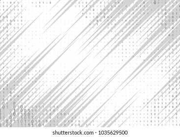 Light Halftone Background for Web Layout. Half Tone Vector Pattern. White and Grey Speed Line or Fast Motion Background