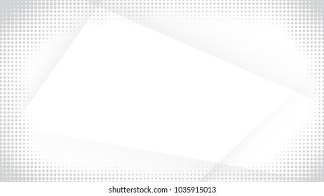 Light Halftone Background for Web Layout. White and Grey Half Tone Vector Pattern with Dots and Lines