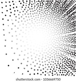 Light Halftone Background for Web Layout. Half Tone Vector Pattern. White and Grey Speed Line or Fast Motion Background with Zoom Effect