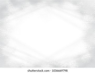 Light Halftone Background for Web Layout. White and Grey Half Tone Vector Pattern with Dots and Lines