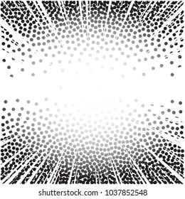 Light Halftone Background for Web Layout. Half Tone Vector Pattern. White and Grey Speed Line or Fast Motion Background with Zoom Effect