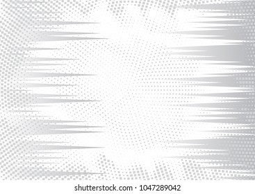 Light Halftone Background for Web Layout. Half Tone Vector Pattern. White and Grey Speed Line or Fast Motion Background