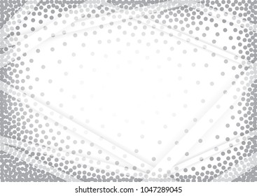 Light Halftone Background for Web Layout or Any Other Design. White and Grey Half Tone Vector Pattern with Dots and Gradient Lines