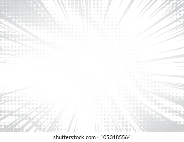 Light Halftone Background for Web Layout. White and Grey Half Tone Vector Pattern with Dots and Gradient Lines