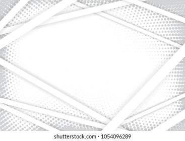 Light Halftone Background for Web Layout. Half Tone Vector Pattern. White and Grey Dots and Gradients