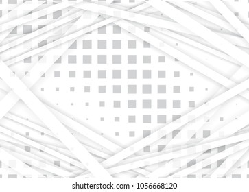 Light Halftone Background for Web Layout. White and Grey Half Tone Vector Pattern with Dots and Gradient Lines