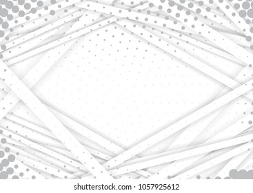 Light Halftone Background for Web Layout. Half Tone Vector Pattern. White and Grey Dots and Gradients