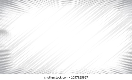 Light Halftone Background for Web Layout. White and Grey Half Tone Vector Pattern with Dots and Lines