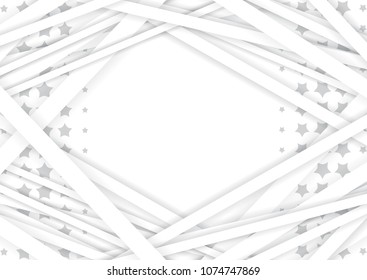 Light Halftone Background for Web Layout. White and Grey Half Tone Vector Pattern with Stars and Gradient Lines