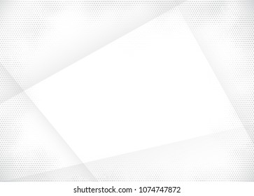 Light Halftone Background for Web Layout. White and Grey Half Tone Vector Pattern with Dots and Gradient Lines