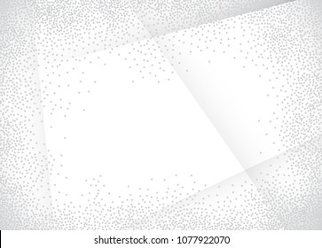 Light Halftone Background for Web Layout. White and Grey Half Tone Vector Pattern with Dots and Gradient Lines