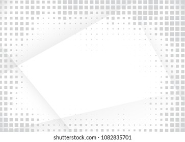 Light Halftone Background for Web Layout. White and Grey Half Tone Vector Pattern with Dots and Gradient Lines