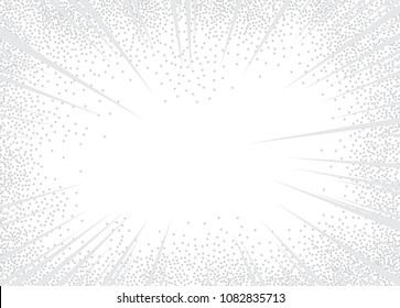 Light Halftone Background for Web Layout. White and Grey Half Tone Vector Pattern with Dots, Beams and Gradient Lines
