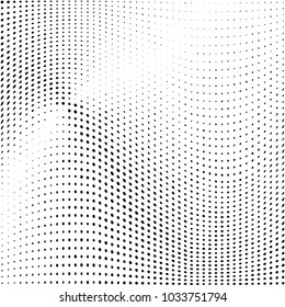 Light halftone dots pattern texture 
background. Black and white paint stains. Modern dotted vector illustration. Abstract wavy lines. Points backdrop. Grungy spotted pattern

