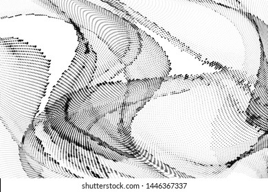 Light halftone dots pattern texture background. Abstract curves. Points backdrop. Wavy dotted spotted 
pattern. Modern abstract dotted template vector illustration for design, covers, web  banners