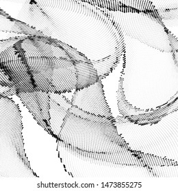 Light halftone dots pattern texture background. Abstract curves. Points backdrop. Wavy dotted spotted 
pattern. Modern abstract dotted template vector illustration for design, covers, web  banners