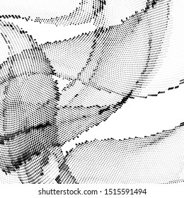 Light halftone dots pattern texture background. Abstract curves. Points backdrop. Wavy dotted spotted 
pattern. Modern abstract dotted template vector illustration for design, covers, web  banners