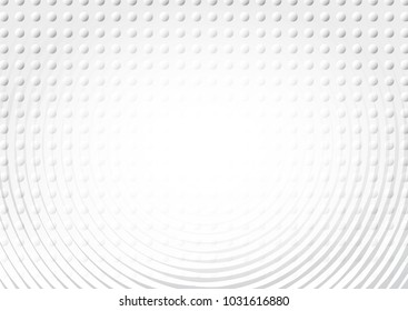 Light Halftone Futuristic Background for Web Layout. White and Grey Half Tone Vector Pattern with Dots and Gradients