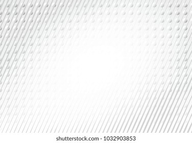 Light Halftone Futuristic Background for Web Layout. White and Grey Half Tone Vector Pattern with Dots and Gradients