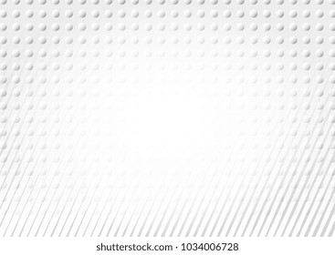 Light Halftone Futuristic Background for Web Layout. White and Grey Half Tone Vector Pattern with Dots and Gradients