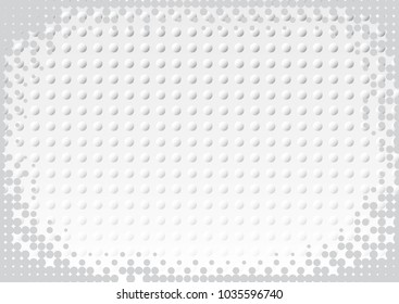Light Halftone Futuristic Background for Web Layout. White and Grey Half Tone Vector Pattern with Dots and Gradients