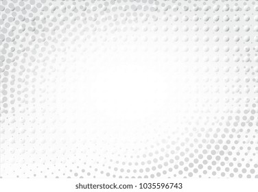 Light Halftone Futuristic Background for Web Layout. White and Grey Half Tone Vector Pattern with Dots and Gradients