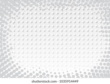 Light Halftone Futuristic Background for Web Layout. White and Grey Half Tone Vector Pattern with Dots and Gradients