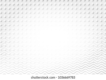 Light Halftone Futuristic Background for Web Layout. White and Grey Half Tone Vector Pattern with Dots and Gradients
