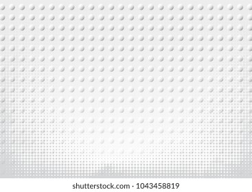 Light Halftone Futuristic Background for Web Layout. White and Grey Half Tone Vector Pattern with Dots and Gradients