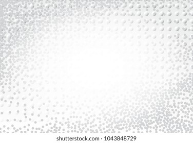 Light Halftone Futuristic Background for Web Layout. White and Grey Half Tone Vector Pattern with Dots and Gradients