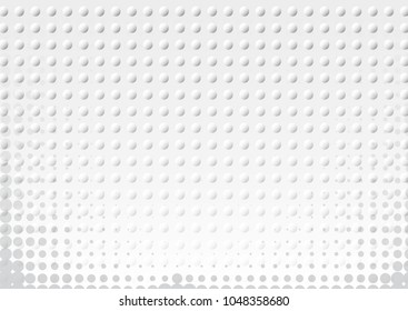 Light Halftone Futuristic Background for Web Layout. White and Grey Half Tone Vector Pattern with Dots and Gradients