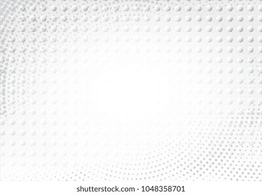 Light Halftone Futuristic Background for Web Layout. White and Grey Half Tone Vector Pattern with Dots and Gradients