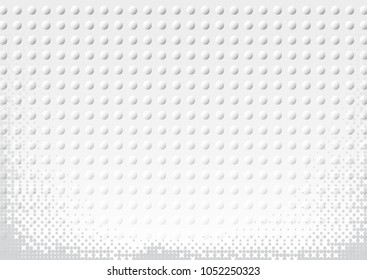 Light Halftone Futuristic Background for Web Layout. White and Grey Half Tone Vector Pattern with Dots and Gradients