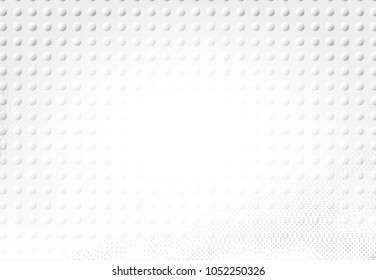 Light Halftone Futuristic Background for Web Layout. White and Grey Half Tone Vector Pattern with Dots and Gradients