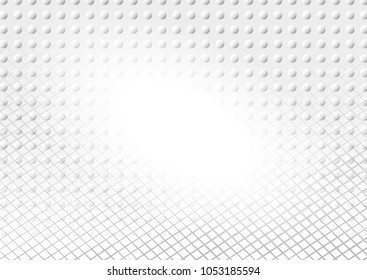 Light Halftone Futuristic Background for Web Layout. White and Grey Half Tone Vector Pattern with Dots and Gradients