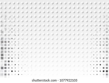 Light Halftone Futuristic Background for Web Layout. White and Grey Half Tone Vector Pattern