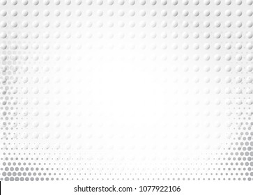 Light Halftone Futuristic Background for Web Layout. White and Grey Half Tone Vector Pattern