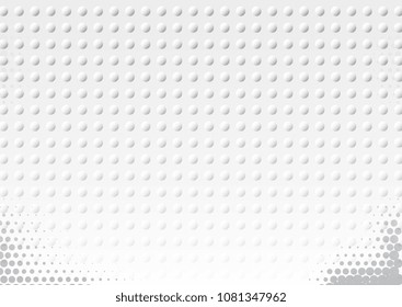 Light Halftone Futuristic Background for Web Layout. White and Grey Half Tone Vector Pattern