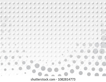 Light Halftone Futuristic Background for Web Layout. White and Grey Half Tone Vector Pattern