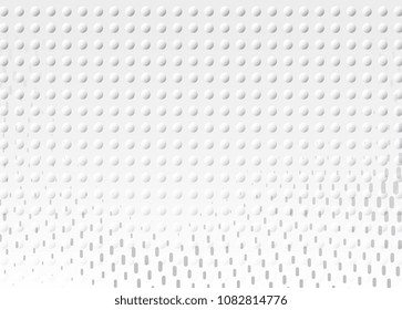Light Halftone Futuristic Background for Web Layout. White and Grey Half Tone Vector Pattern