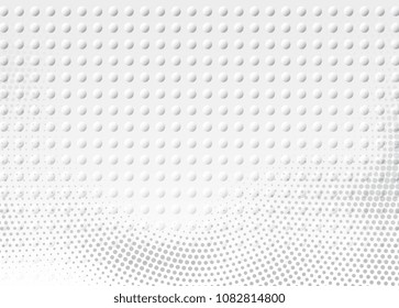 Light Halftone Futuristic Background for Web Layout. White and Grey Half Tone Vector Pattern