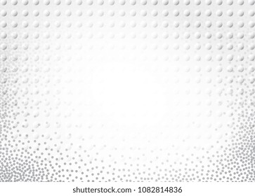 Light Halftone Futuristic Background for Web Layout. White and Grey Half Tone Vector Pattern