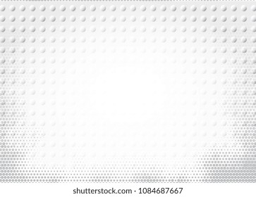 Light Halftone Futuristic Background for Web Layout. White and Grey Half Tone Vector Pattern