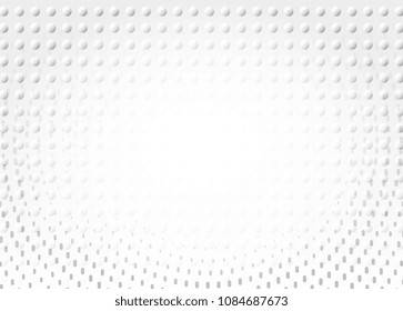 Light Halftone Futuristic Background for Web Layout. White and Grey Half Tone Vector Pattern