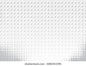 Light Halftone Futuristic Background for Web Layout. White and Grey Half Tone Vector Pattern