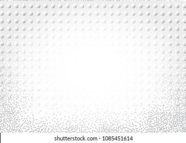 Light Halftone Futuristic Background for Web Layout. White and Grey Half Tone Vector Pattern