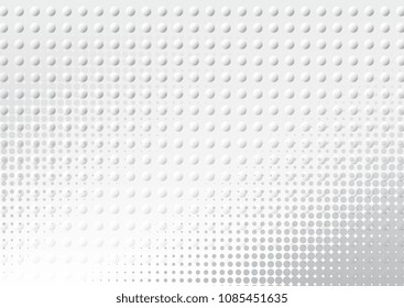 Light Halftone Futuristic Background for Web Layout. White and Grey Half Tone Vector Pattern