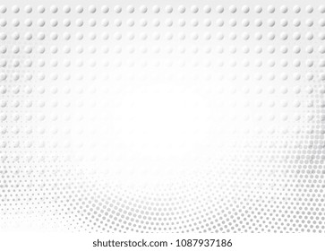 Light Halftone Futuristic Background for Web Layout. White and Grey Half Tone Vector Pattern