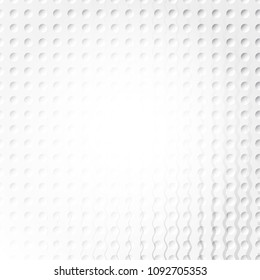 Light Halftone Futuristic Background for Web Layout. White and Grey Half Tone Vector Pattern with Dots and Gradient Waves
